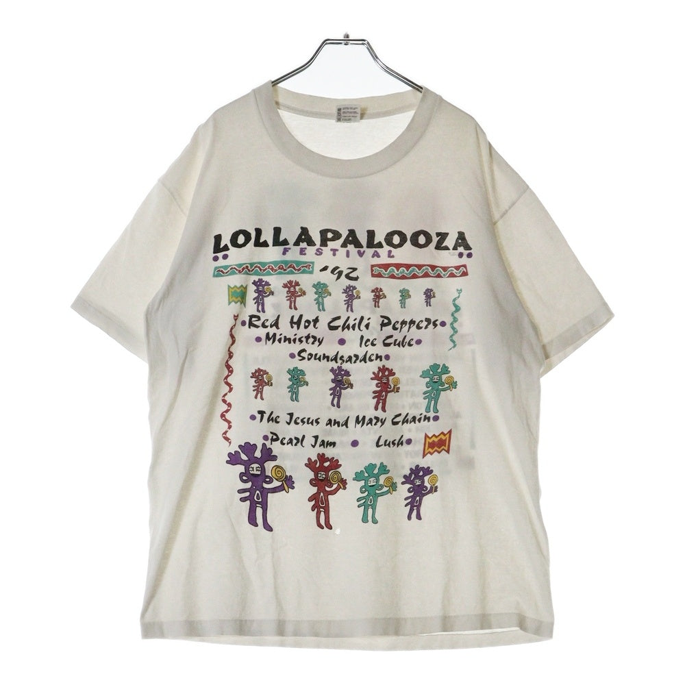 VINTAGE(ヴィンテージ) 90S LOLLAPALOOZA 92 ロラパルーザ 両面プリント 半袖Tシャツ ホワイト