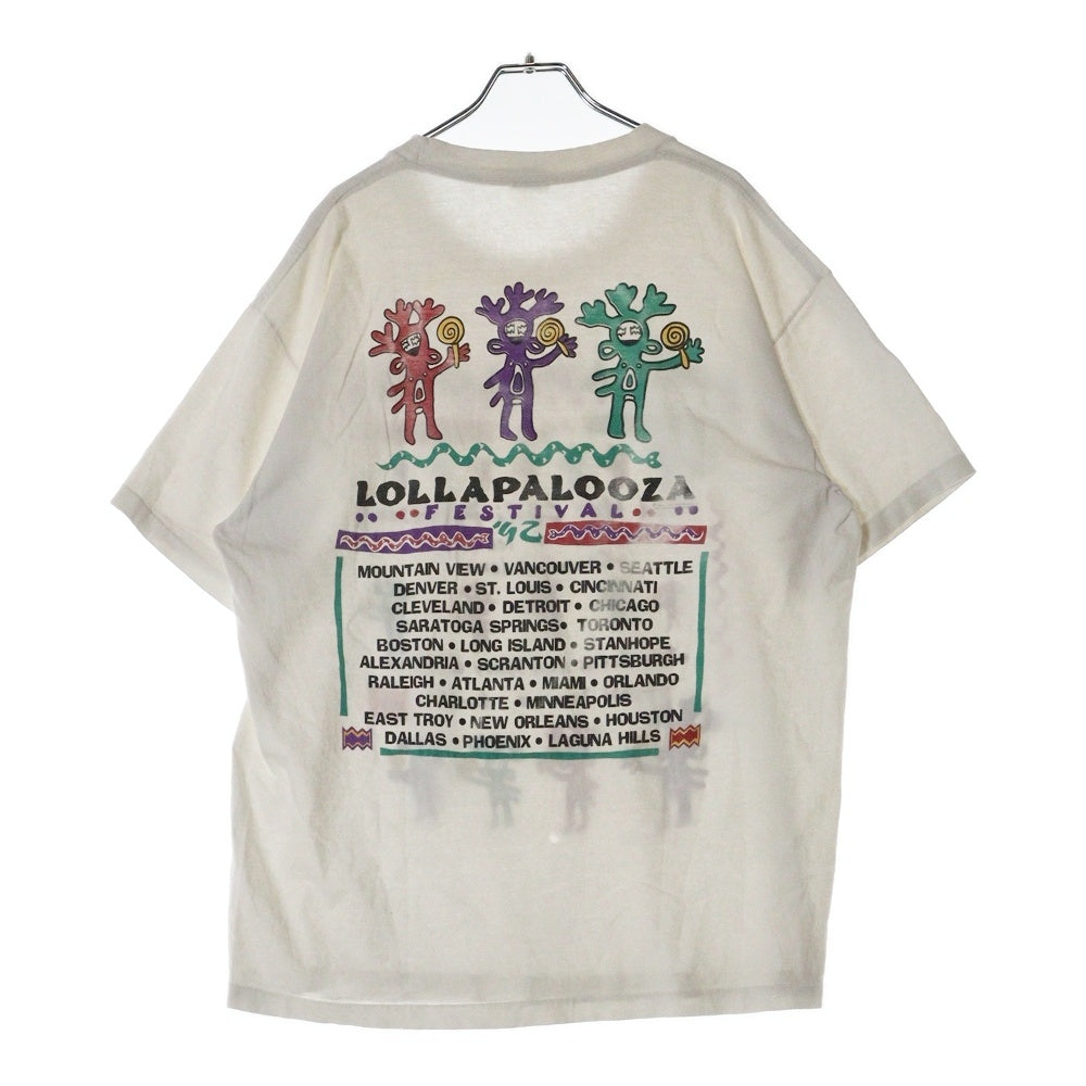 VINTAGE(ヴィンテージ) 90S LOLLAPALOOZA 92 ロラパルーザ 両面プリント 半袖Tシャツ ホワイト