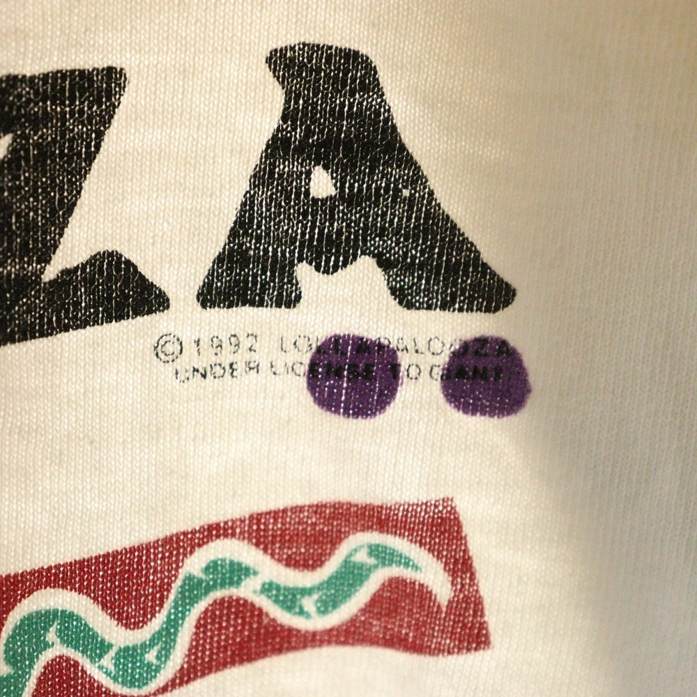 VINTAGE(ヴィンテージ) 90S LOLLAPALOOZA 92 ロラパルーザ 両面プリント 半袖Tシャツ ホワイト