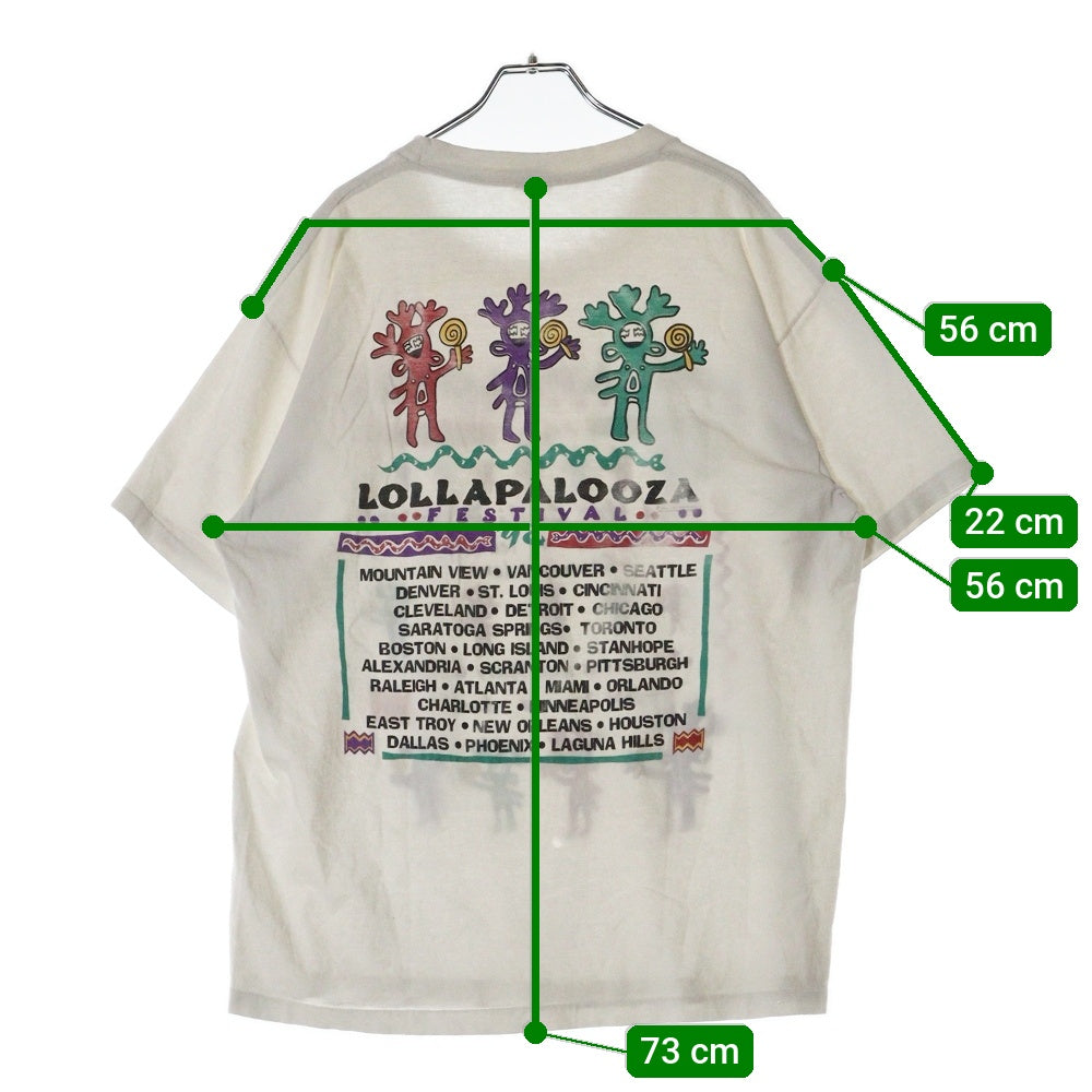 VINTAGE(ヴィンテージ) 90S LOLLAPALOOZA 92 ロラパルーザ 両面プリント 半袖Tシャツ ホワイト