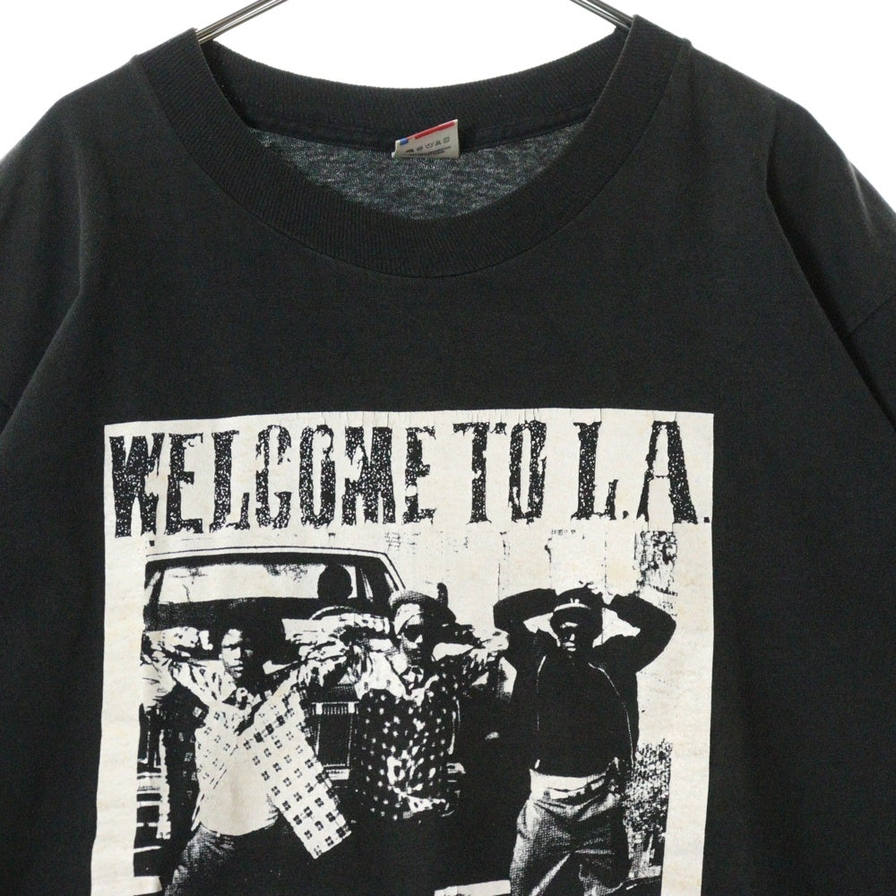 VINTAGE(ヴィンテージ) 90S OLD GHOST WELCOME TO LA 両面プリント 半袖Tシャツ ブラック