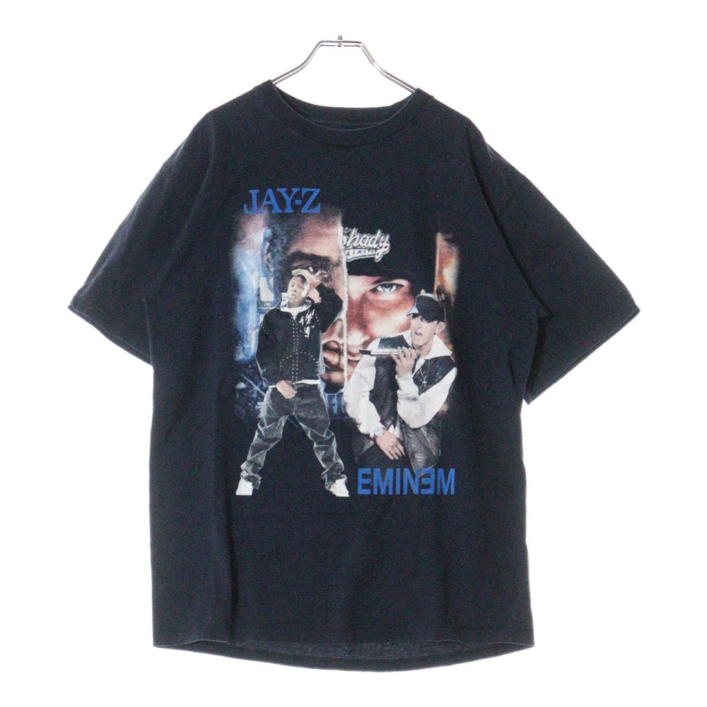 VINTAGE(ヴィンテージ) 00s JAY-Z & EMINEM ジェイZ エミネム 両面プリント 半袖Tシャツ ラップT ネイビー