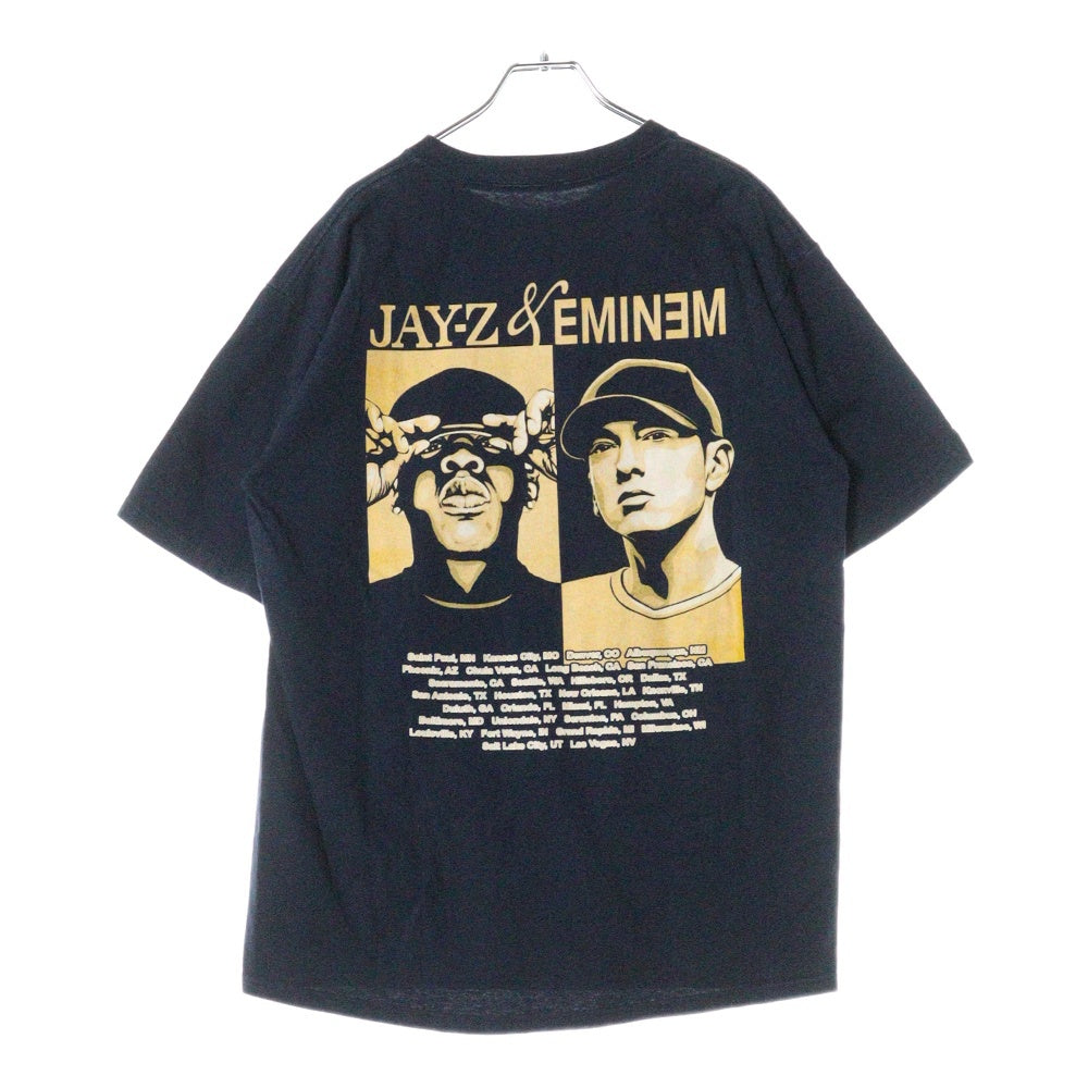 VINTAGE(ヴィンテージ) 00s JAY-Z & EMINEM ジェイZ エミネム 両面プリント 半袖Tシャツ ラップT ネイビー