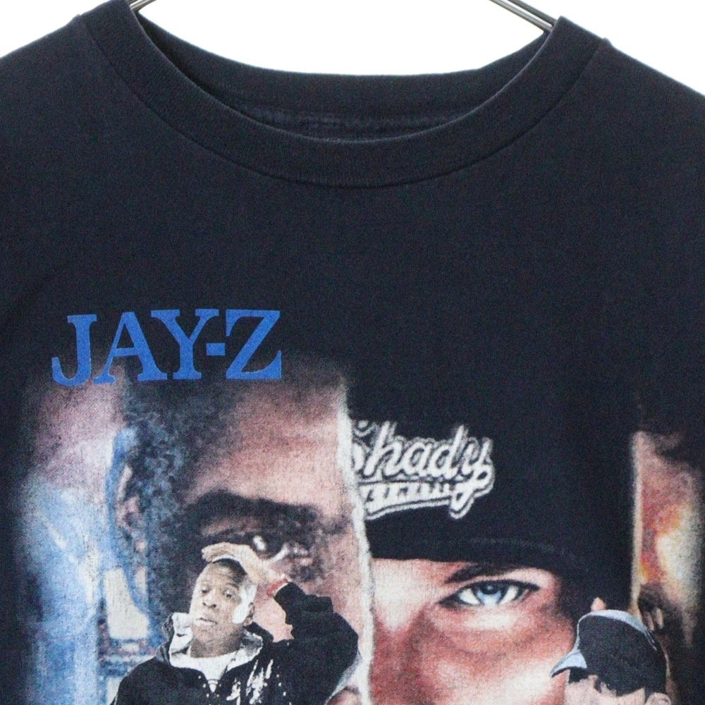 VINTAGE(ヴィンテージ) 00s JAY-Z & EMINEM ジェイZ エミネム 両面プリント 半袖Tシャツ ラップT ネイビー