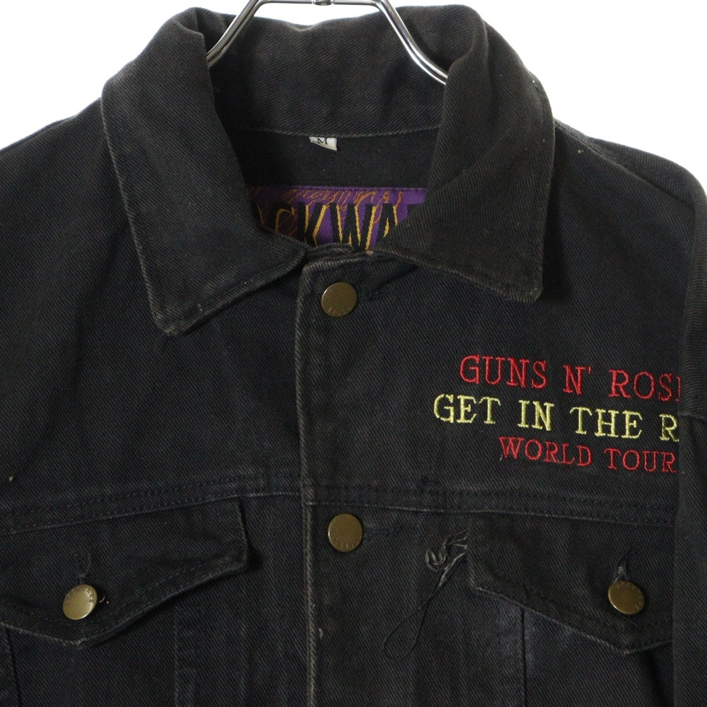 VINTAGE(ヴィンテージ) GUNS N'ROSES GET IN THE RING WORLD TOUR デニムジャケット ブラック