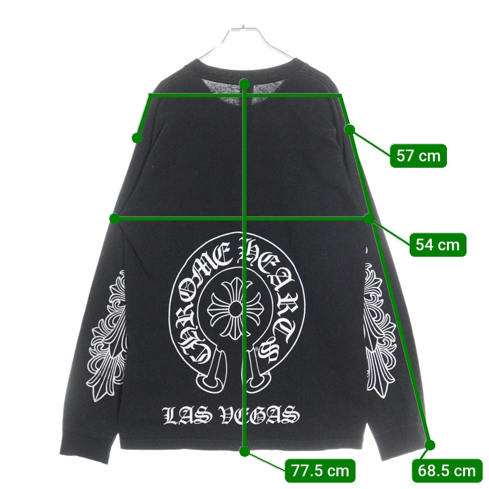 CHROME HEARTS(クロムハーツ) Los Angeles Horseshoe ロサンゼルス ホースシュープリント ロングスリーブ 長袖Tシャツ