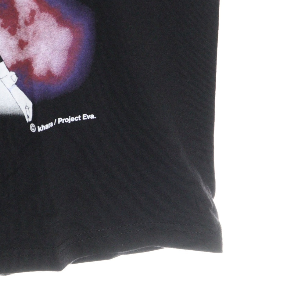 GEEKSRULE(ギークスルール) × NEON GENESIS EVANGELION 15 SILKSCREEN PRINTING 新世紀エヴァンゲリオン シルクスクリーンプリント 半袖tシャツ ブラック