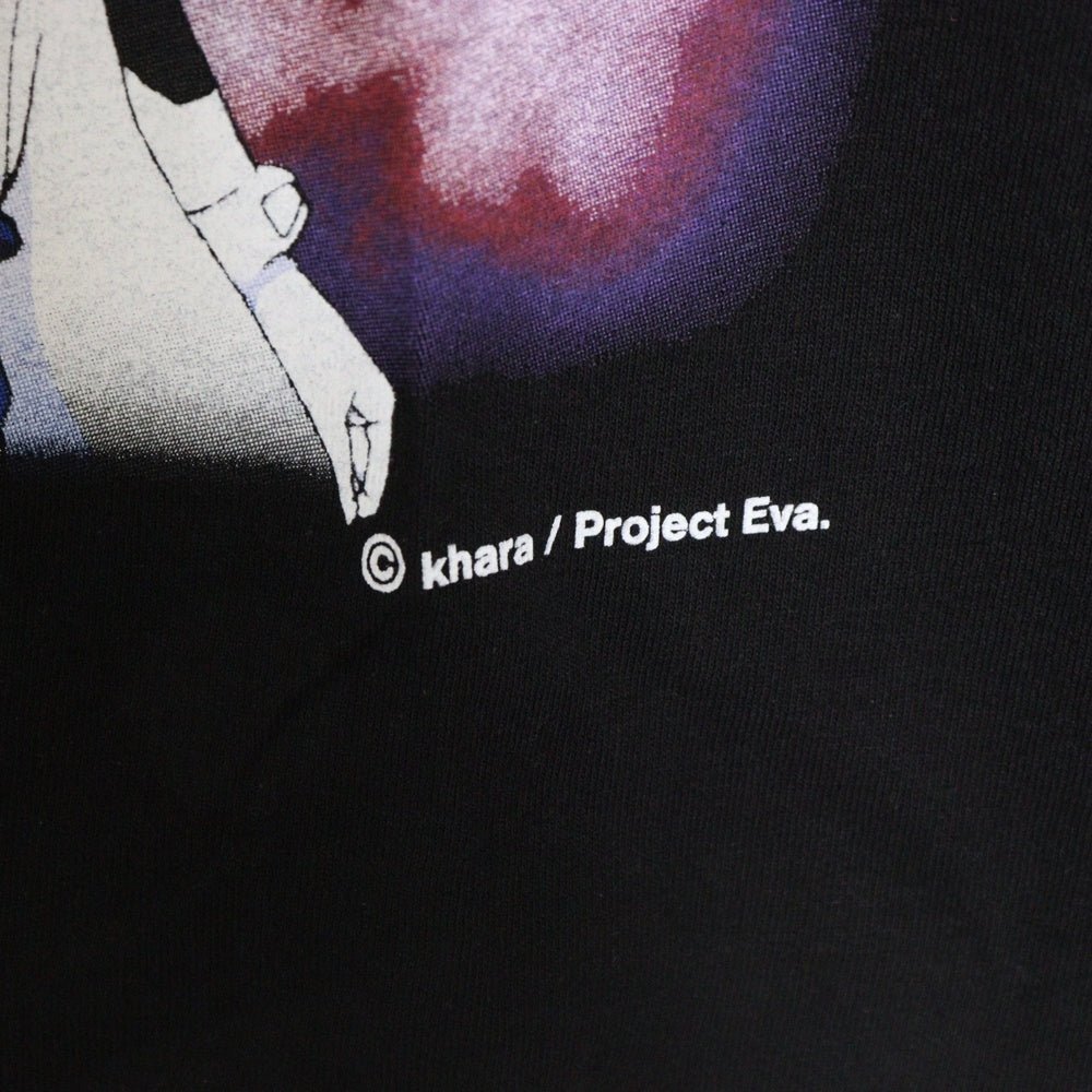 GEEKSRULE(ギークスルール) × NEON GENESIS EVANGELION 15 SILKSCREEN PRINTING 新世紀エヴァンゲリオン シルクスクリーンプリント 半袖tシャツ ブラック