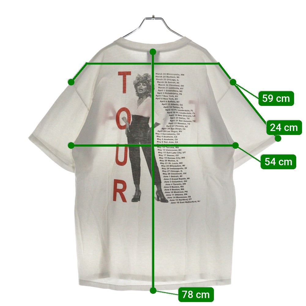 VINTAGE(ヴィンテージ) 90-00S TINA TURNER TWENTY FOUR SEVEN 両面プリント 半袖Tシャツ
