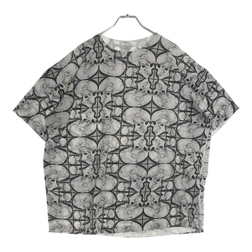 VINTAGE(ヴィンテージ) 90s M.C. Escher Over Print Skull Tee 総柄プリント 半袖Tシャツ カットソー エッシャー ホワイト
