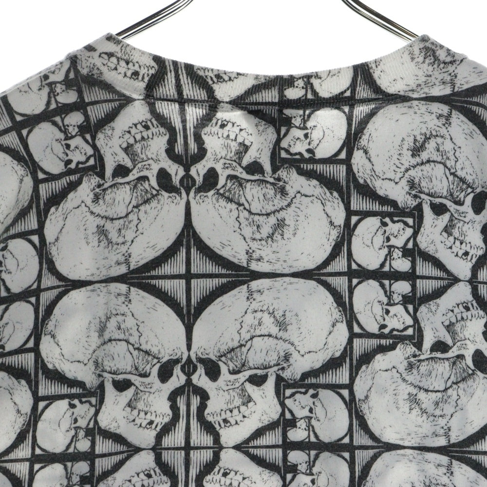 VINTAGE(ヴィンテージ) 90s M.C. Escher Over Print Skull Tee 総柄プリント 半袖Tシャツ カットソー エッシャー ホワイト