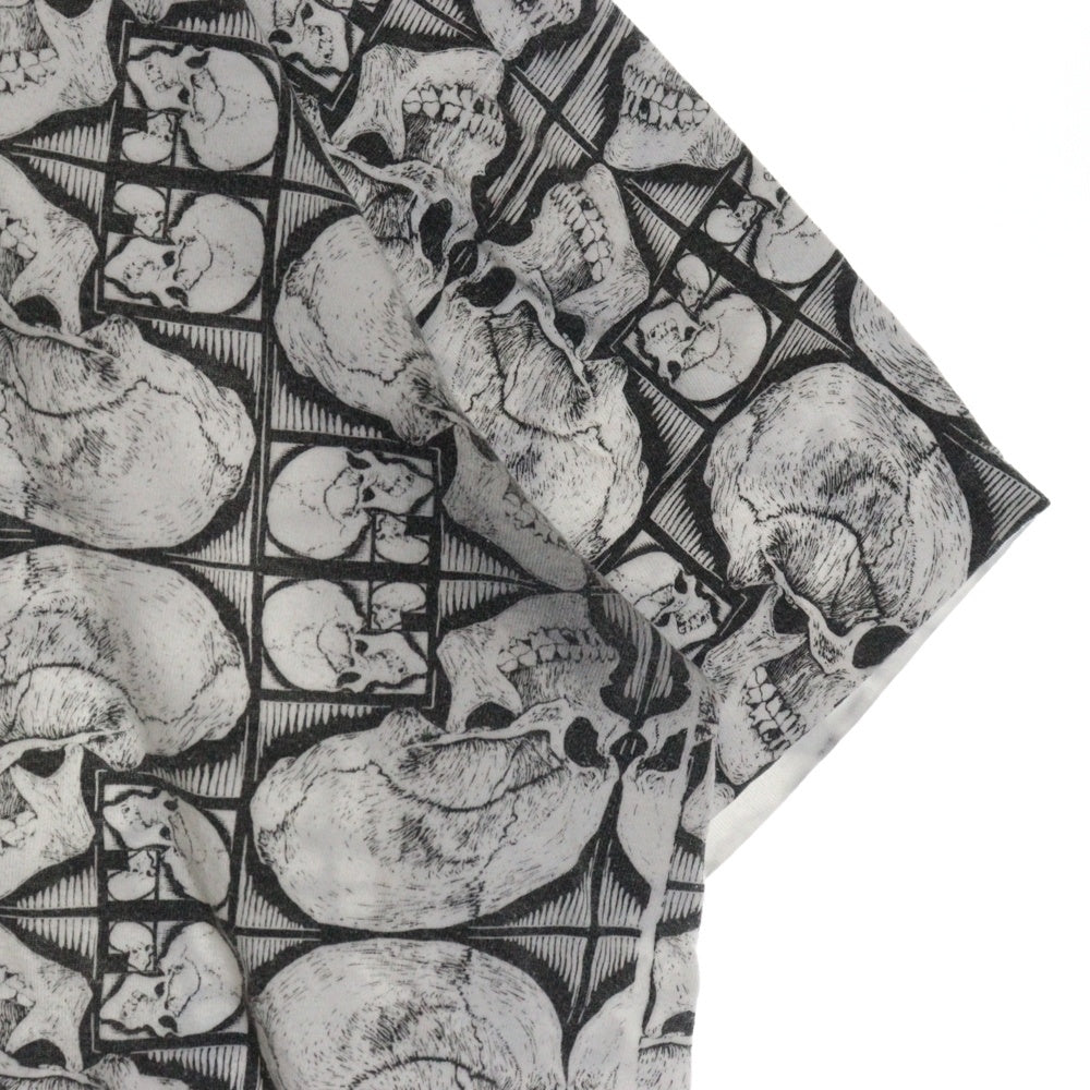VINTAGE(ヴィンテージ) 90s M.C. Escher Over Print Skull Tee 総柄プリント 半袖Tシャツ カットソー エッシャー ホワイト