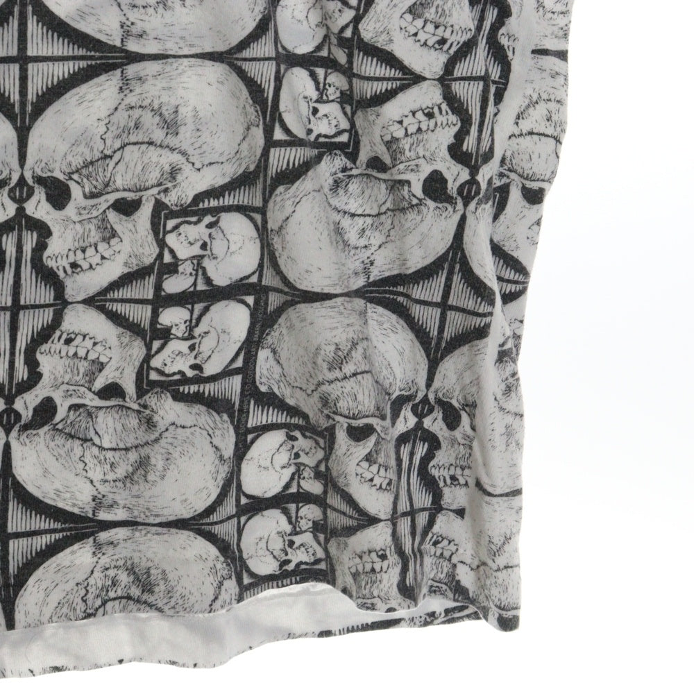 VINTAGE(ヴィンテージ) 90s M.C. Escher Over Print Skull Tee 総柄プリント 半袖Tシャツ カットソー エッシャー ホワイト