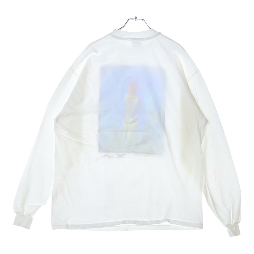 VINTAGE(ヴィンテージ) 90s Salvador Dali 器官と手 アートプリント ロングスリーブ 長袖Tシャツ ホワイト