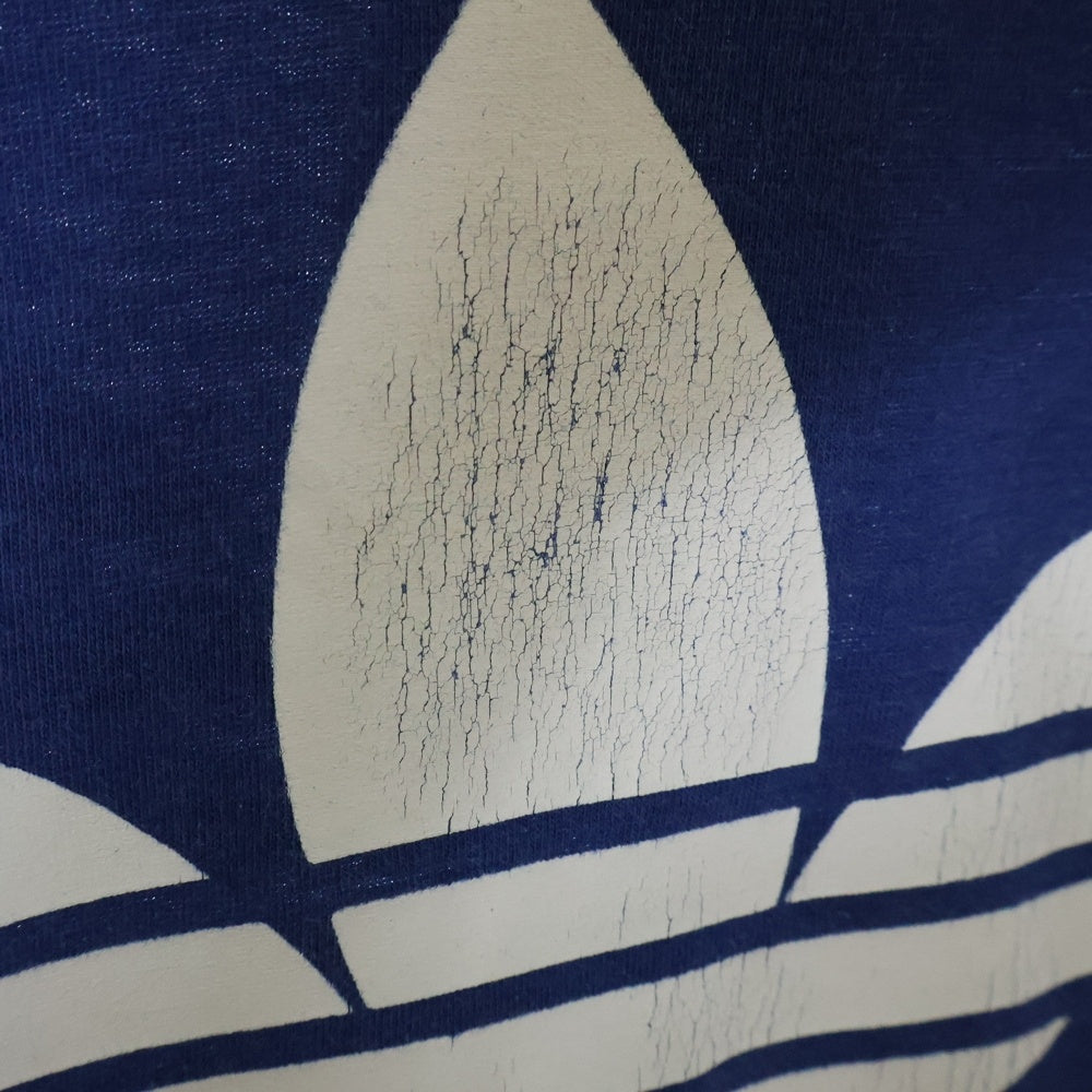 adidas(アディダス) 80-90S Trefoil Logo S/S Tee トレフォイルロゴ 半袖Tシャツ カットソー ブルー
