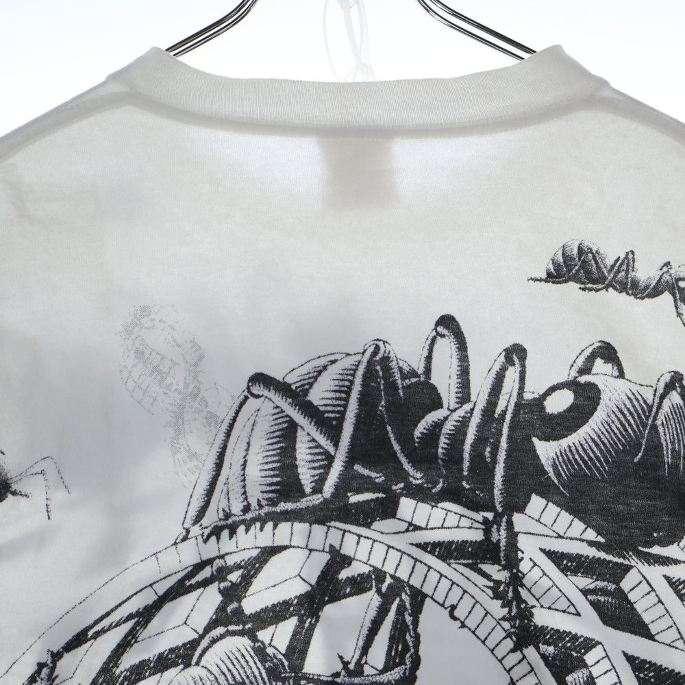 VINTAGE(ヴィンテージ) 90s M.C.Escher M?bius Strip II エッシャー 赤あり アートプリント ロングスリーブ 長袖半袖Tシャツ ホワイト