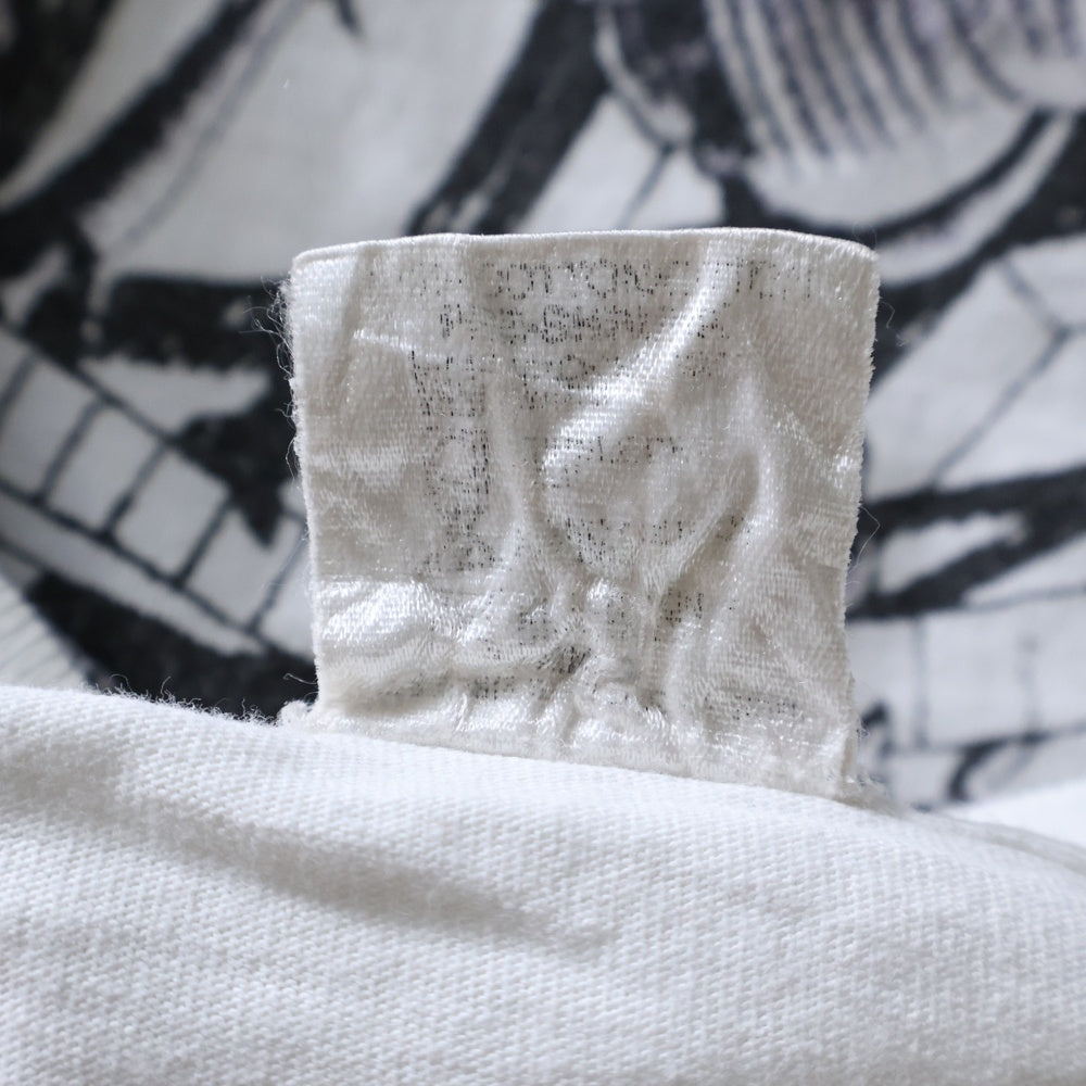 VINTAGE(ヴィンテージ) 90s M.C.Escher M?bius Strip II エッシャー 赤あり アートプリント ロングスリーブ 長袖半袖Tシャツ ホワイト