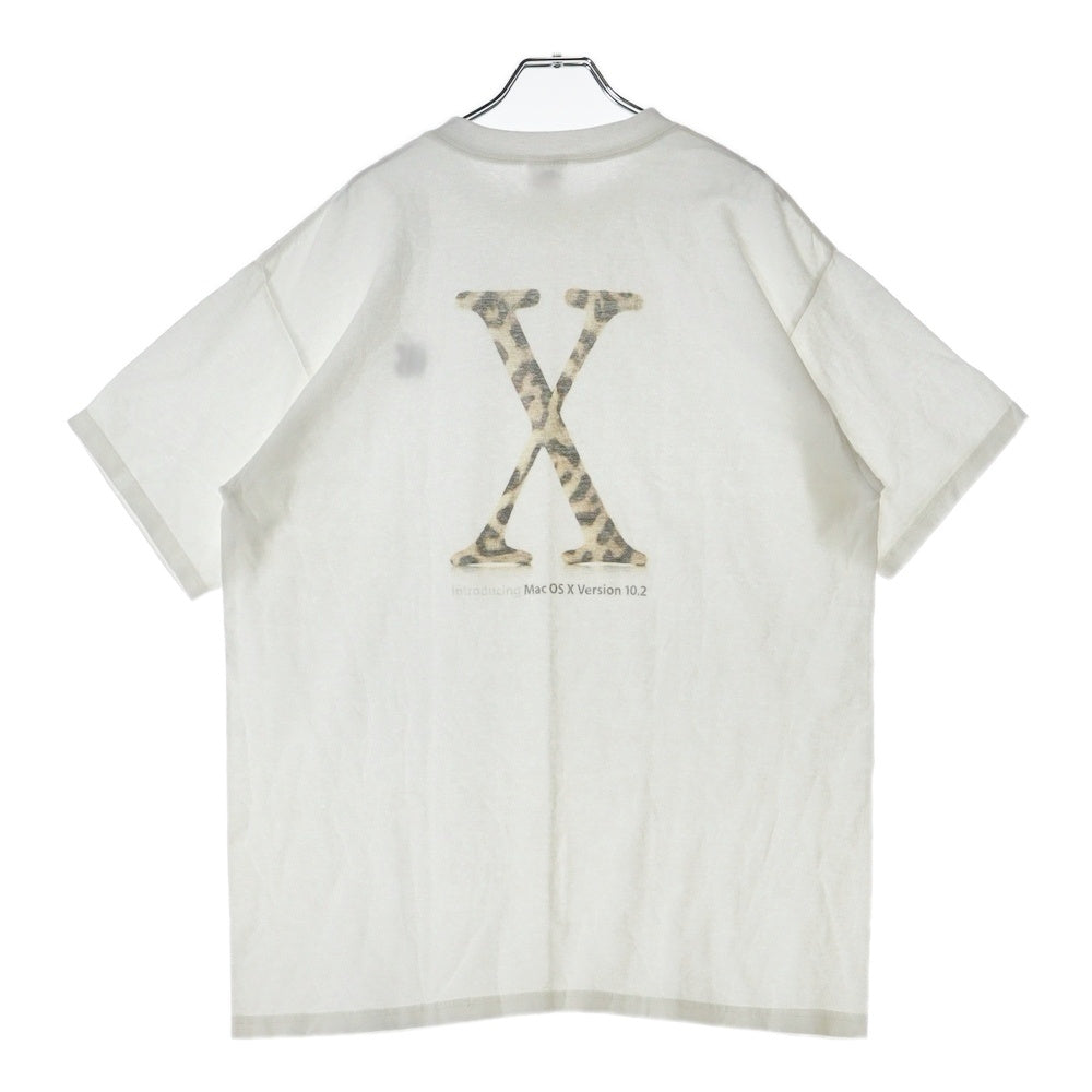VINTAGE(ヴィンテージ) 00s APPLE Mac OS X Version 10.2 アップル 企業Tシャツ 両面プリント 半袖Tシャツ カットソー ホワイト