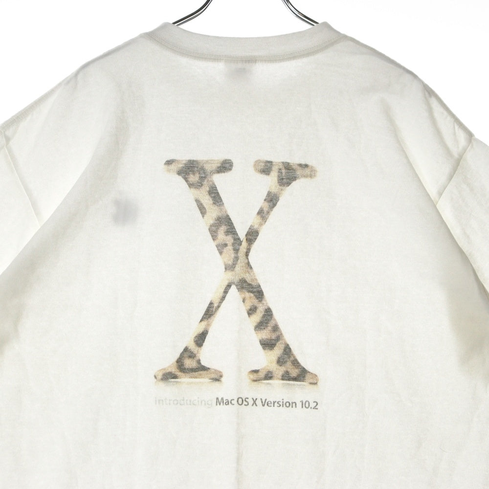 VINTAGE(ヴィンテージ) 00s APPLE Mac OS X Version 10.2 アップル 企業Tシャツ 両面プリント 半袖Tシャツ カットソー ホワイト