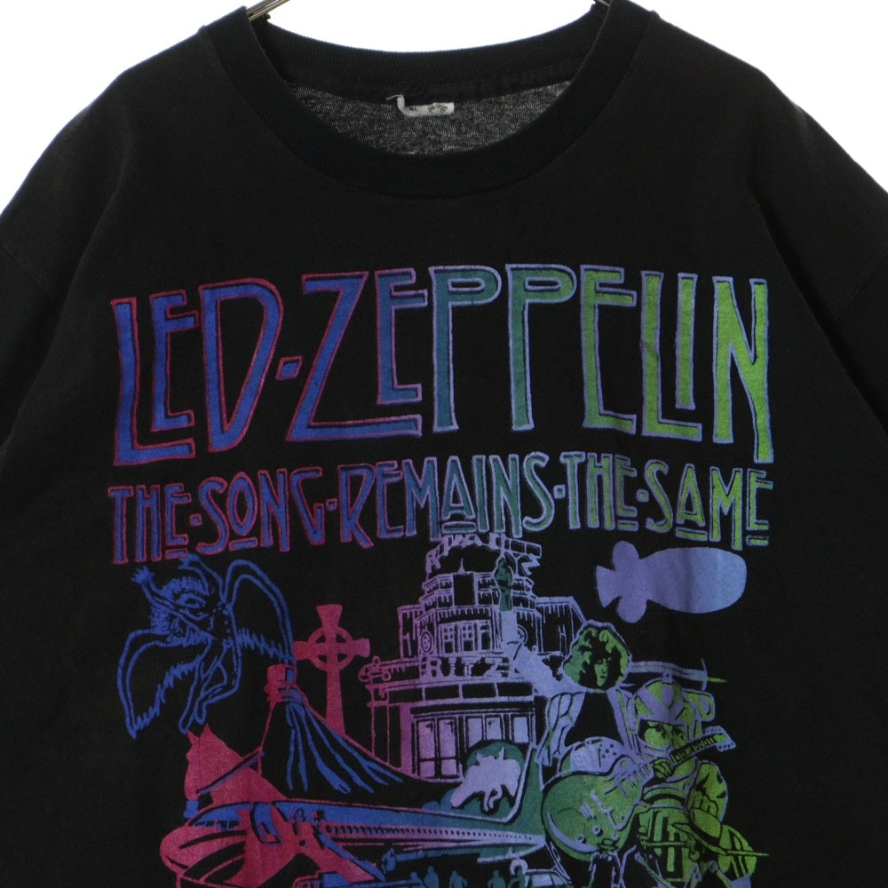 VINTAGE(ヴィンテージ) 90s LED ZEPPELIN THE SONG REMAINS レッドツェッペリン バンドTシャツ 両面プリント 半袖Tシャツ カットソー ブラック