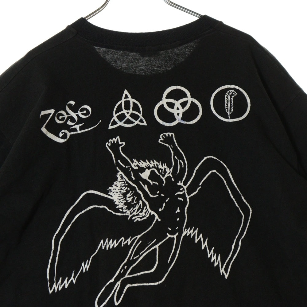 VINTAGE(ヴィンテージ) 90s LED ZEPPELIN THE SONG REMAINS レッドツェッペリン バンドTシャツ 両面プリント 半袖Tシャツ カットソー ブラック