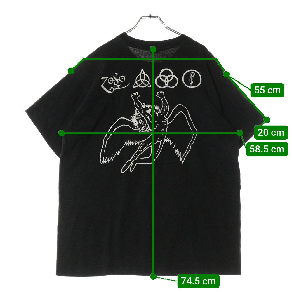 VINTAGE(ヴィンテージ) 90s LED ZEPPELIN THE SONG REMAINS レッドツェッペリン バンドTシャツ 両面プリント 半袖Tシャツ カットソー ブラック