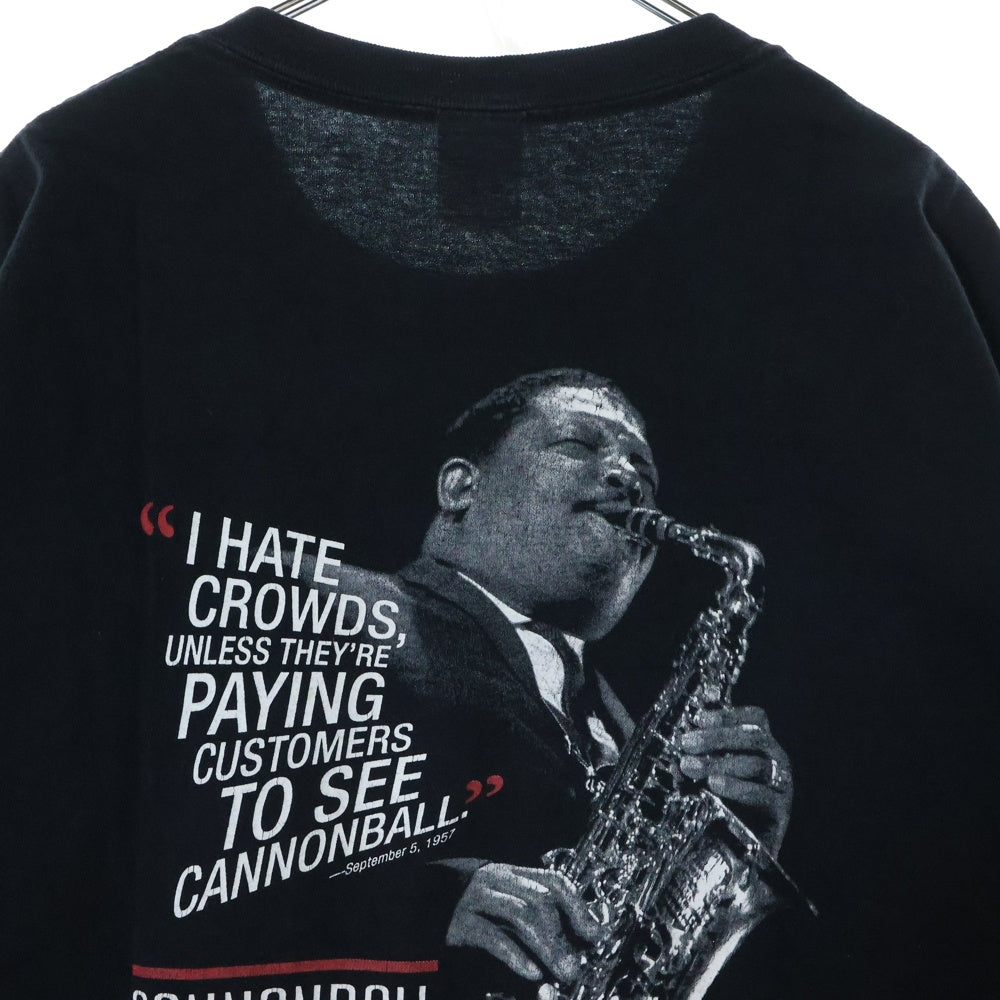 VINTAGE(ヴィンテージ) 00s JULIAN EDWIN CANNONBALL ADDERLEY 両面プリント 半袖Tシャツ カットソー ブラック