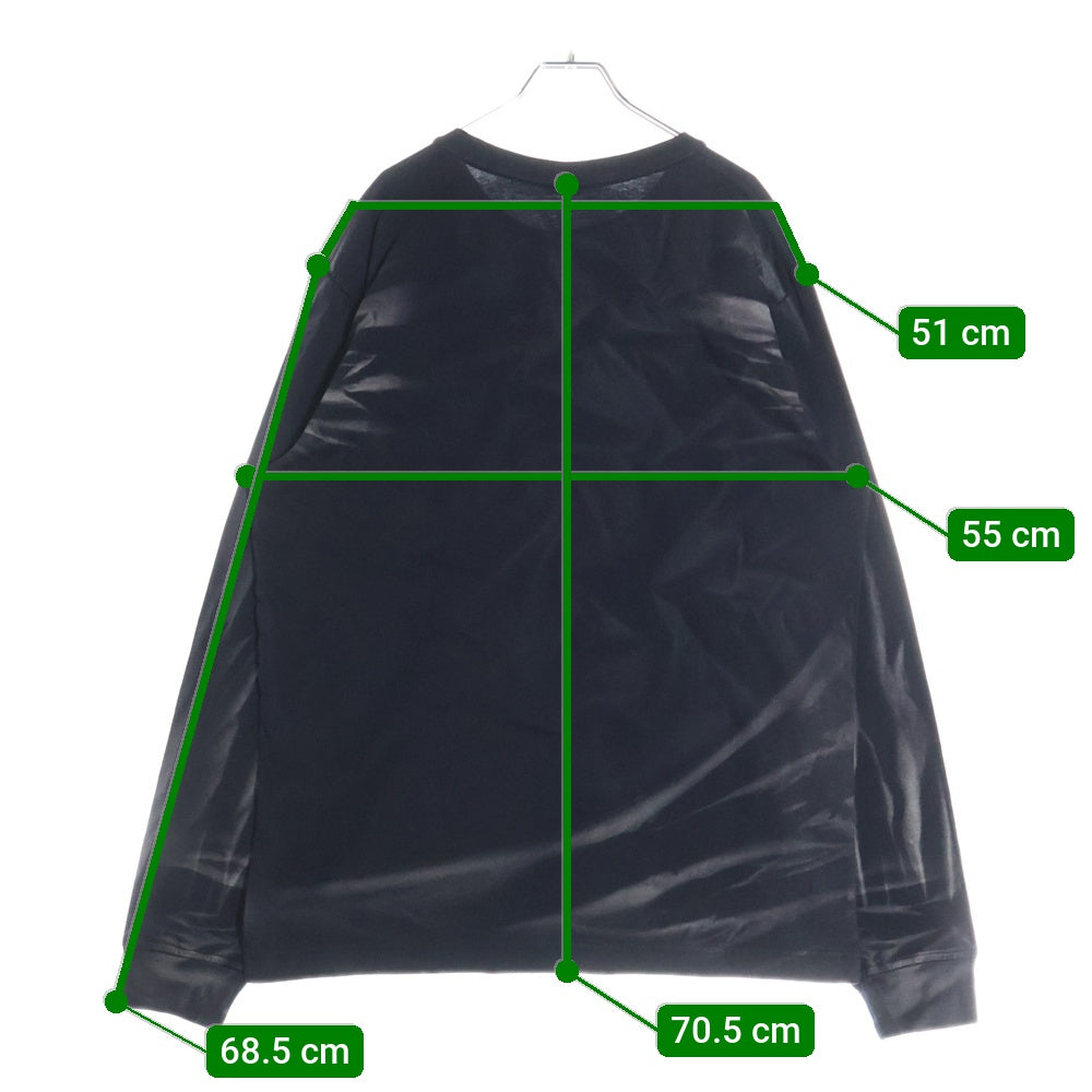 ALEXANDER WANG(アレキサンダーワン) Crease Detailed Long-Sleeve TEE クルーネック長袖Tシャツ 長袖カットソー UCC1251782 ブラック