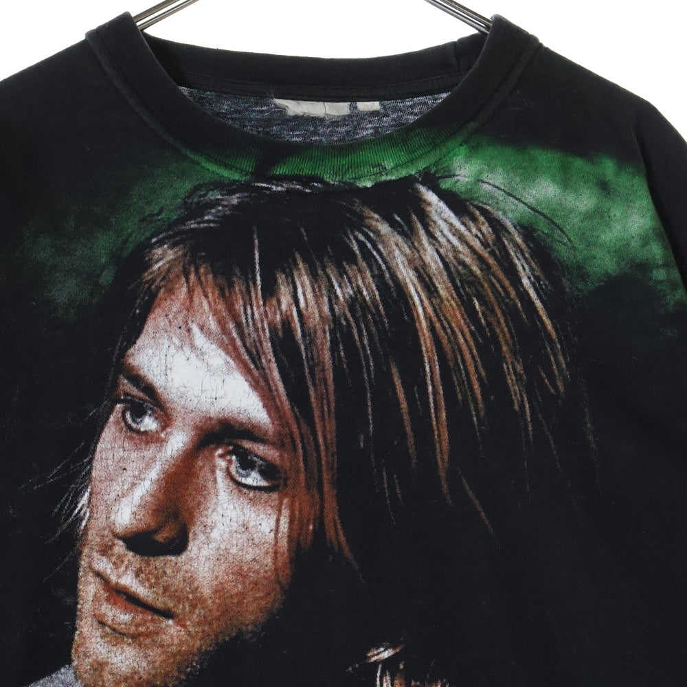 VINTAGE(ヴィンテージ) 90s NIRVANA Kurt Cobain Bootleg TEE ニルヴァーナ カートコバーン ブートレグ 両面プリント半袖Tシャツ カットソー ブラック