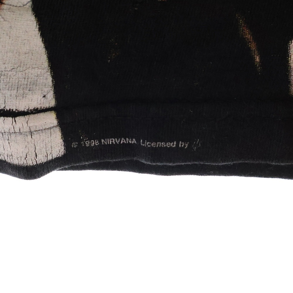 VINTAGE(ヴィンテージ) 90s NIRVANA Kurt Cobain Bootleg TEE ニルヴァーナ カートコバーン ブートレグ 両面プリント半袖Tシャツ カットソー ブラック
