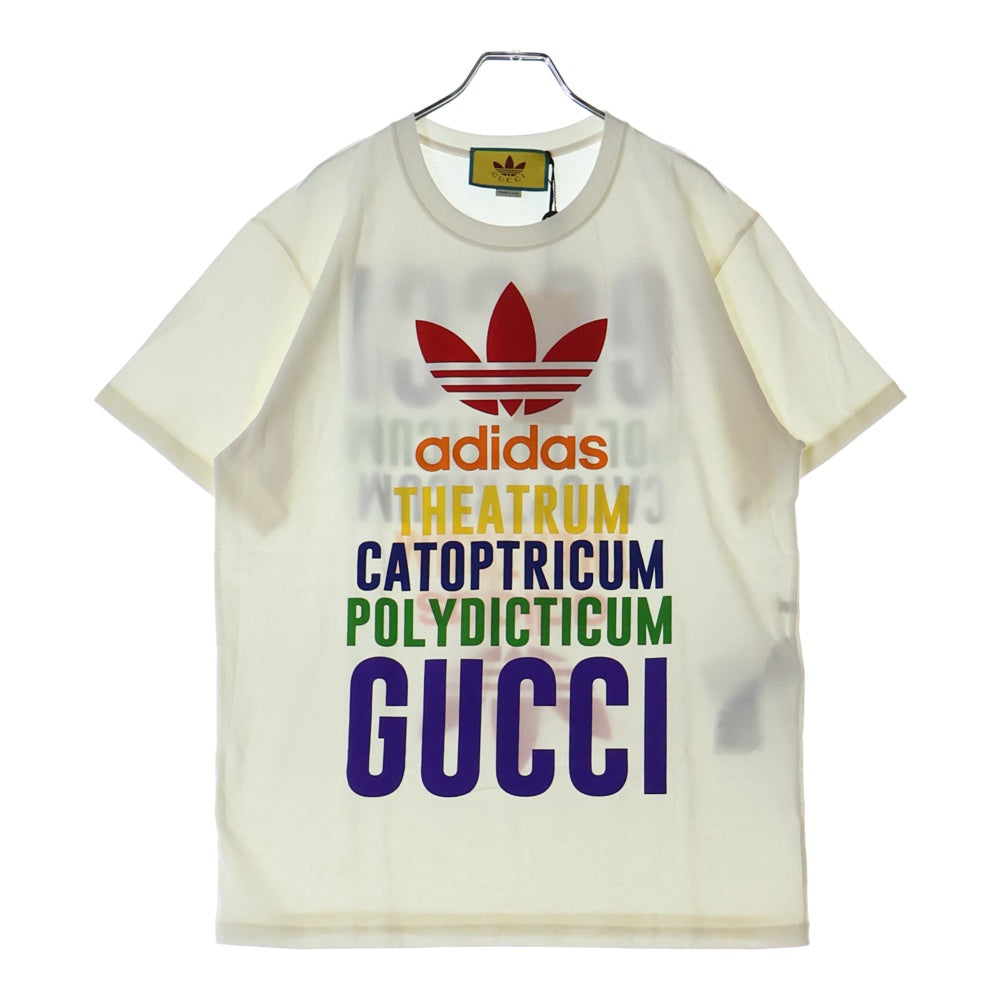 GUCCI(グッチ) 22AW ×adidas Cotton Jersey Tee 半袖Tシャツ カットソー アディダス ホワイト 717422