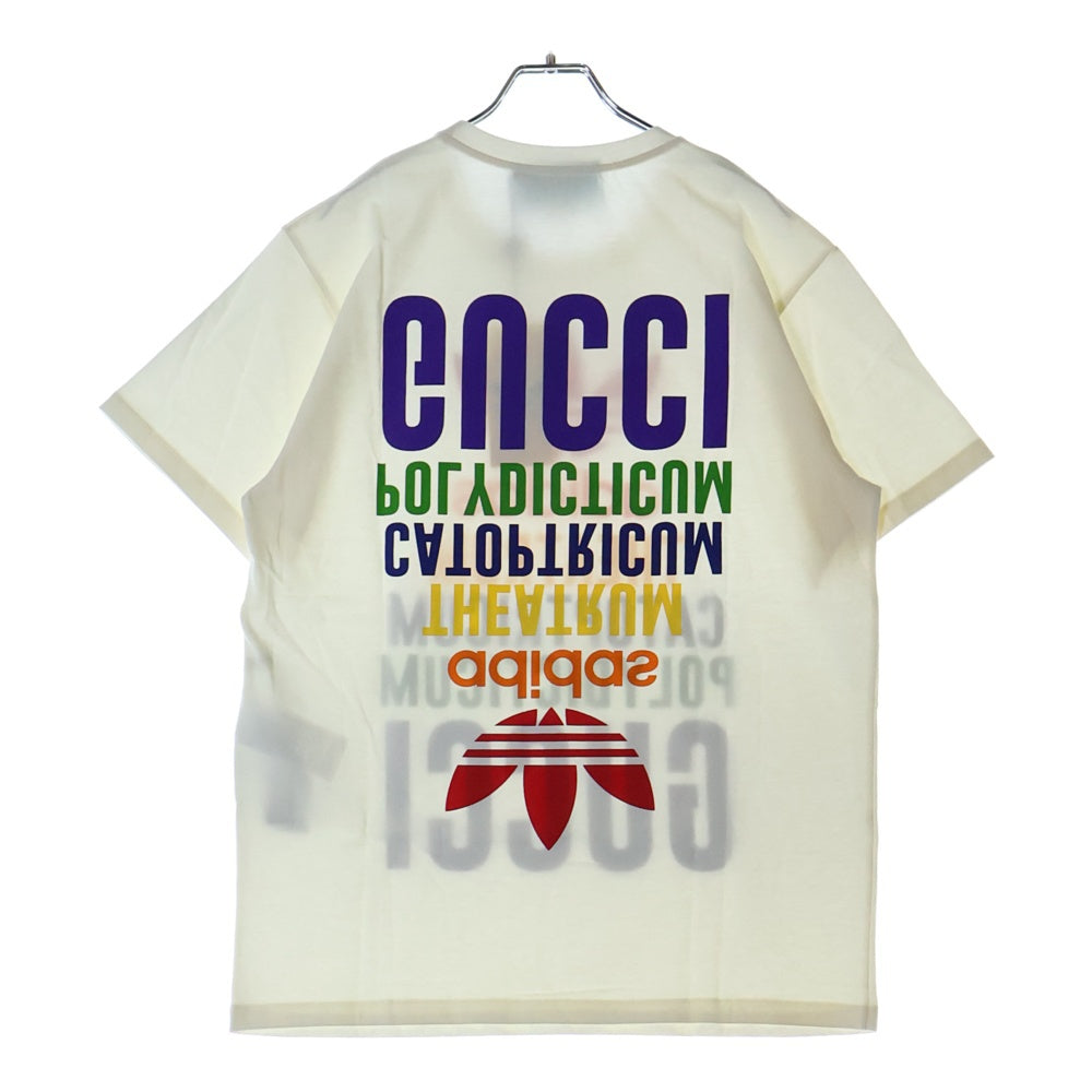 GUCCI(グッチ) 22AW ×adidas Cotton Jersey Tee 半袖Tシャツ カットソー アディダス ホワイト 717422