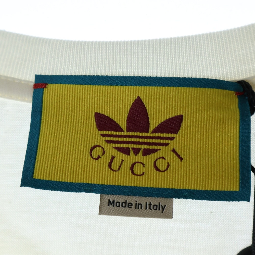 GUCCI(グッチ) 22AW ×adidas Cotton Jersey Tee 半袖Tシャツ カットソー アディダス ホワイト 717422