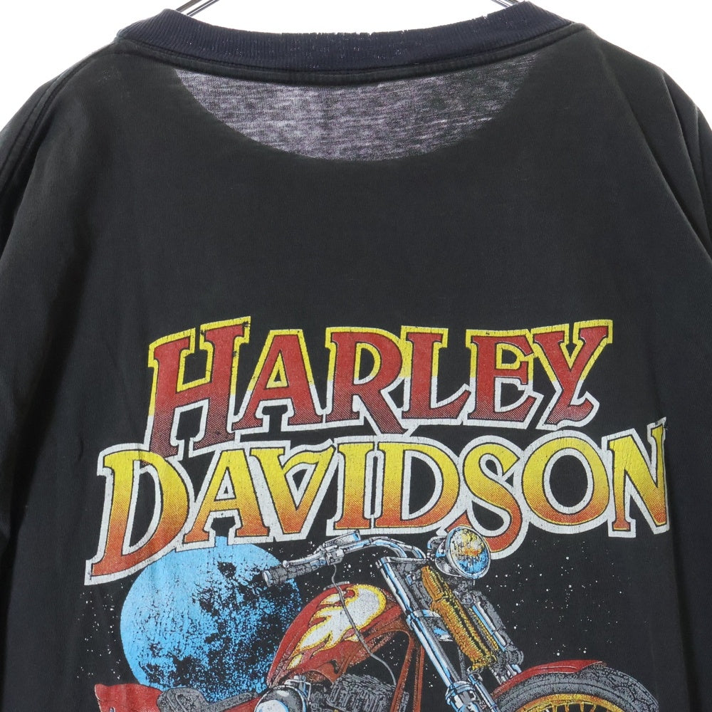 VINTAGE(ヴィンテージ) 90S Harley-Davidson ハーレーダビッドソン 両面プリント 半袖Tシャツ ブラック