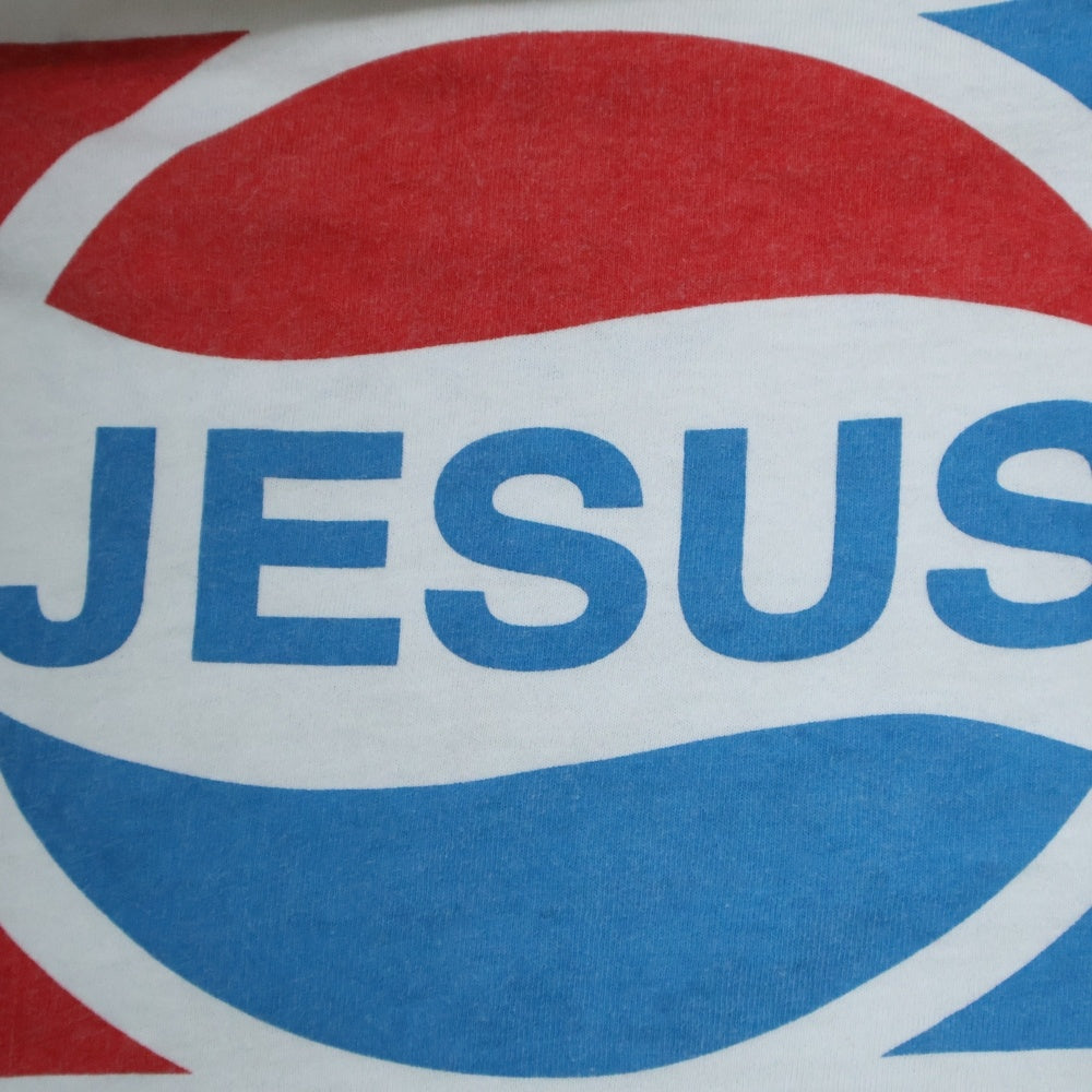 VINTAGE(ヴィンテージ) 80s JESUS The Choice For A Saved Generation TEE フロントプリント半袖Tシャツ カットソー ホワイト