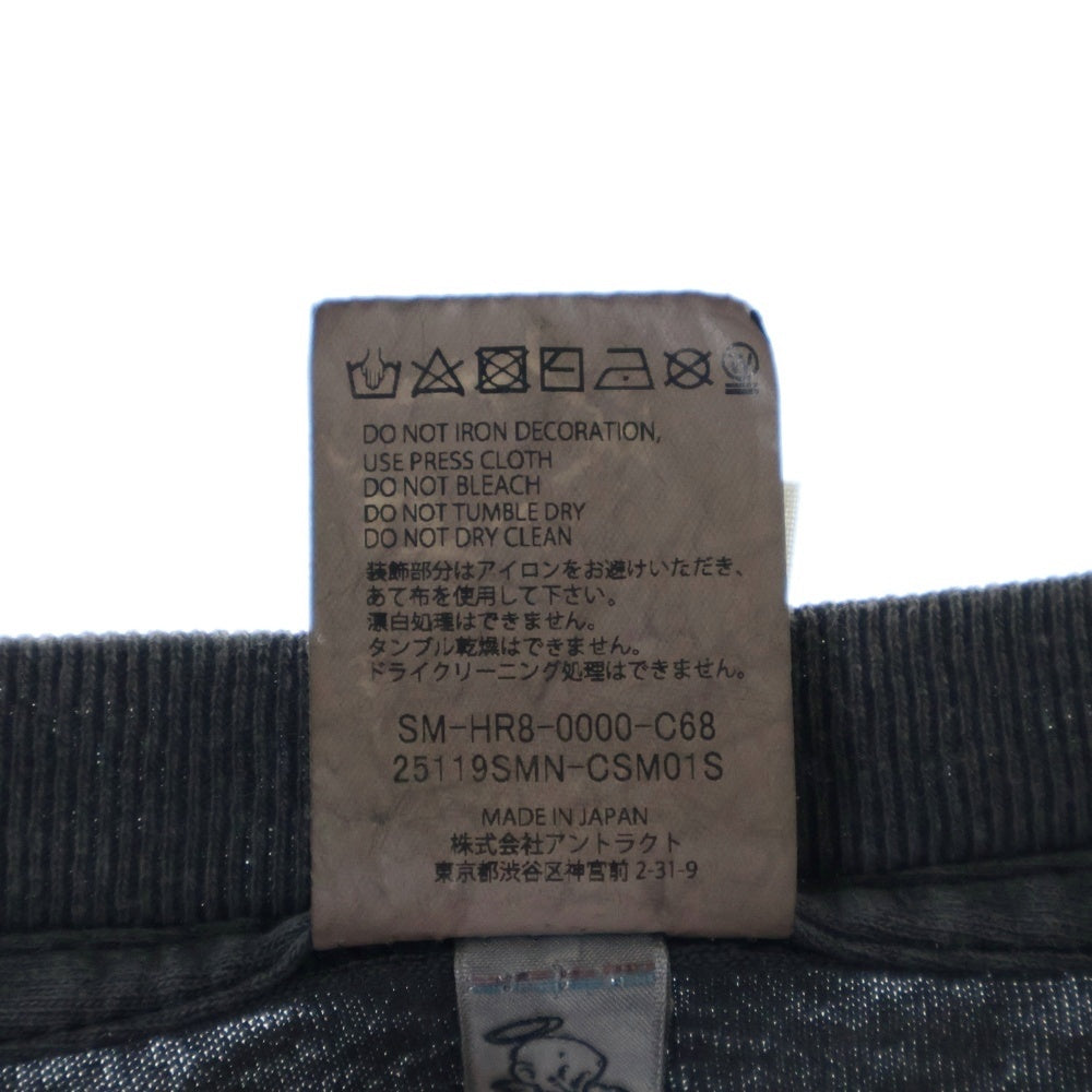 SAINT MICHAEL(セントマイケル) 25SS × NEIGHBORHOOD STHD. SS TEE PRAY ヴィンテージ加工半袖Tシャツ カットソー ダークグレー SM-HR8-0000-C68