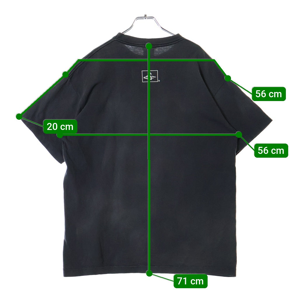 SAINT MICHAEL(セントマイケル) 24SS SMX SS TEE プリント ヴィンテージ加工 半袖カットソー Tシャツ グレー SM-YS8-0000-003