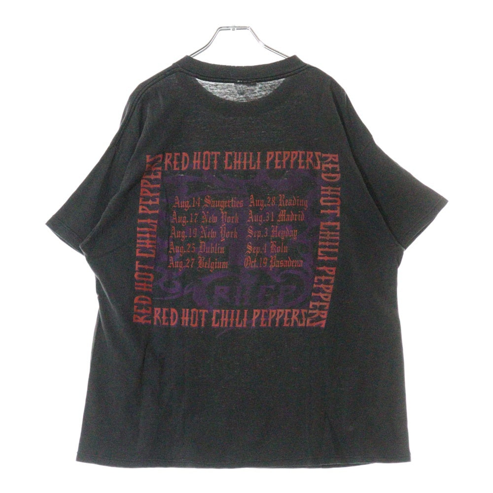 VINTAGE(ヴィンテージ) 90S RED HOT CHILI PEPPERS BIG SMILE 1994 レッドホットチリペッパーズ ビッグスマイル 両面プリント 半袖Tシャツ ブラック