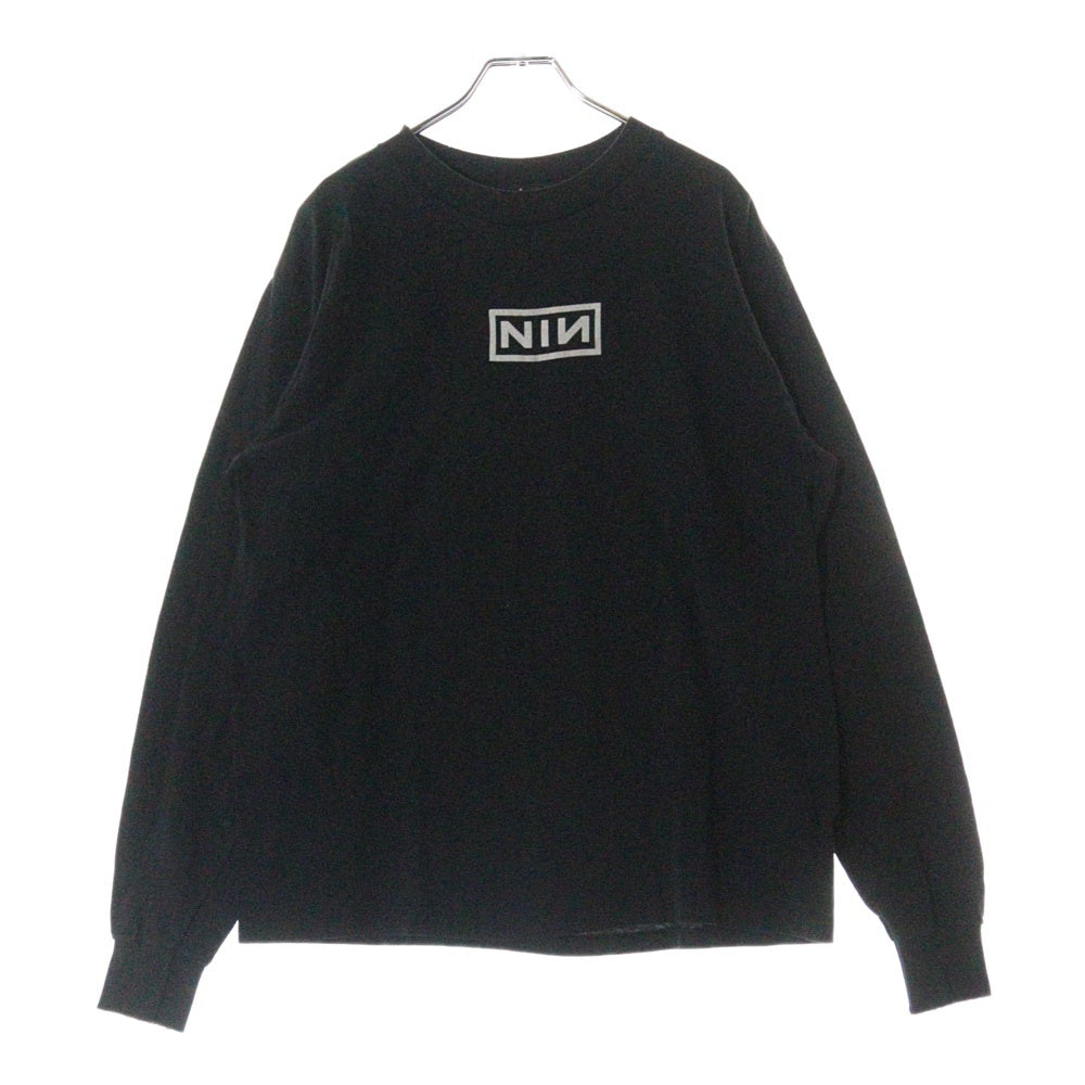 VINTAGE(ヴィンテージ) 90S NINE INCH NAILS NIN BOX AMMONITE 両面プリント ロングスリーブ 長袖Tシャツ ブラック