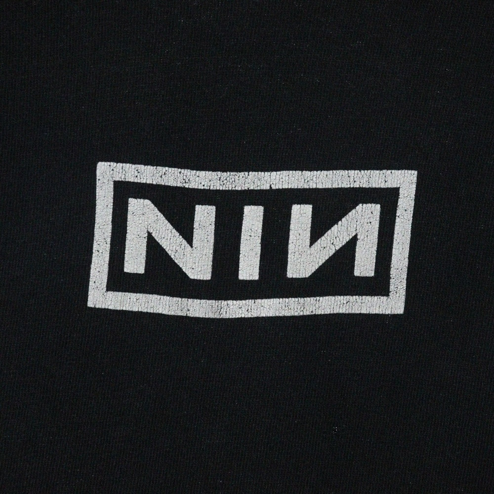 VINTAGE(ヴィンテージ) 90S NINE INCH NAILS NIN BOX AMMONITE 両面プリント ロングスリーブ 長袖Tシャツ ブラック