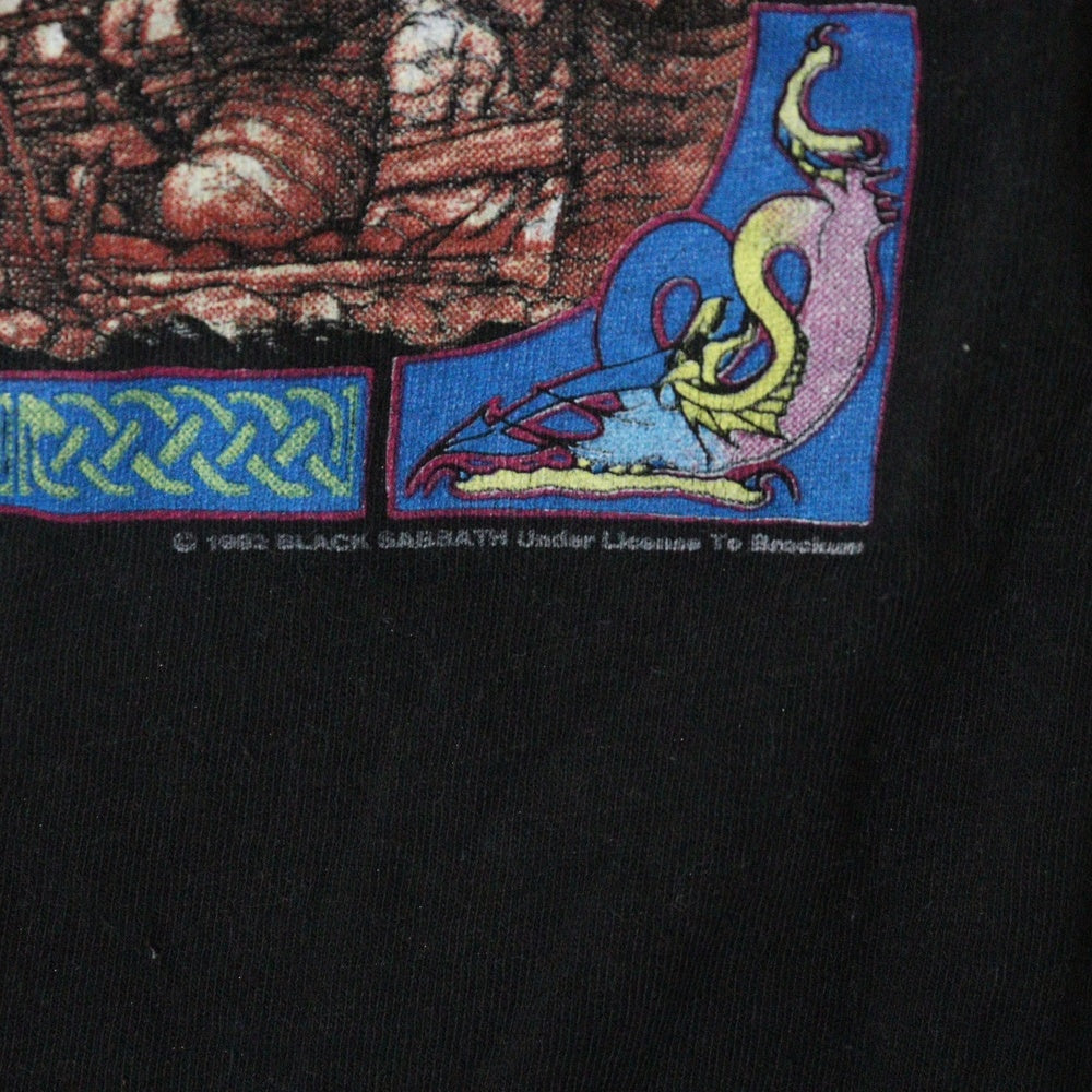 VINTAGE(ヴィンテージ) 90S BLACK SABBATH 1992 ブラックサバス 両面プリント 半袖Tシャツ ブラック