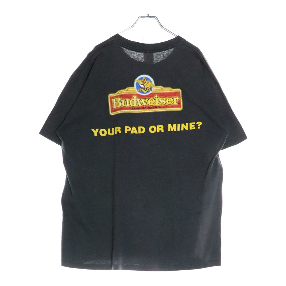 VINTAGE(ヴィンテージ) 90S Budweiser 3 FROGS FITS バドワイザー 3フロッグ 半袖Tシャツ カットソー ブラック