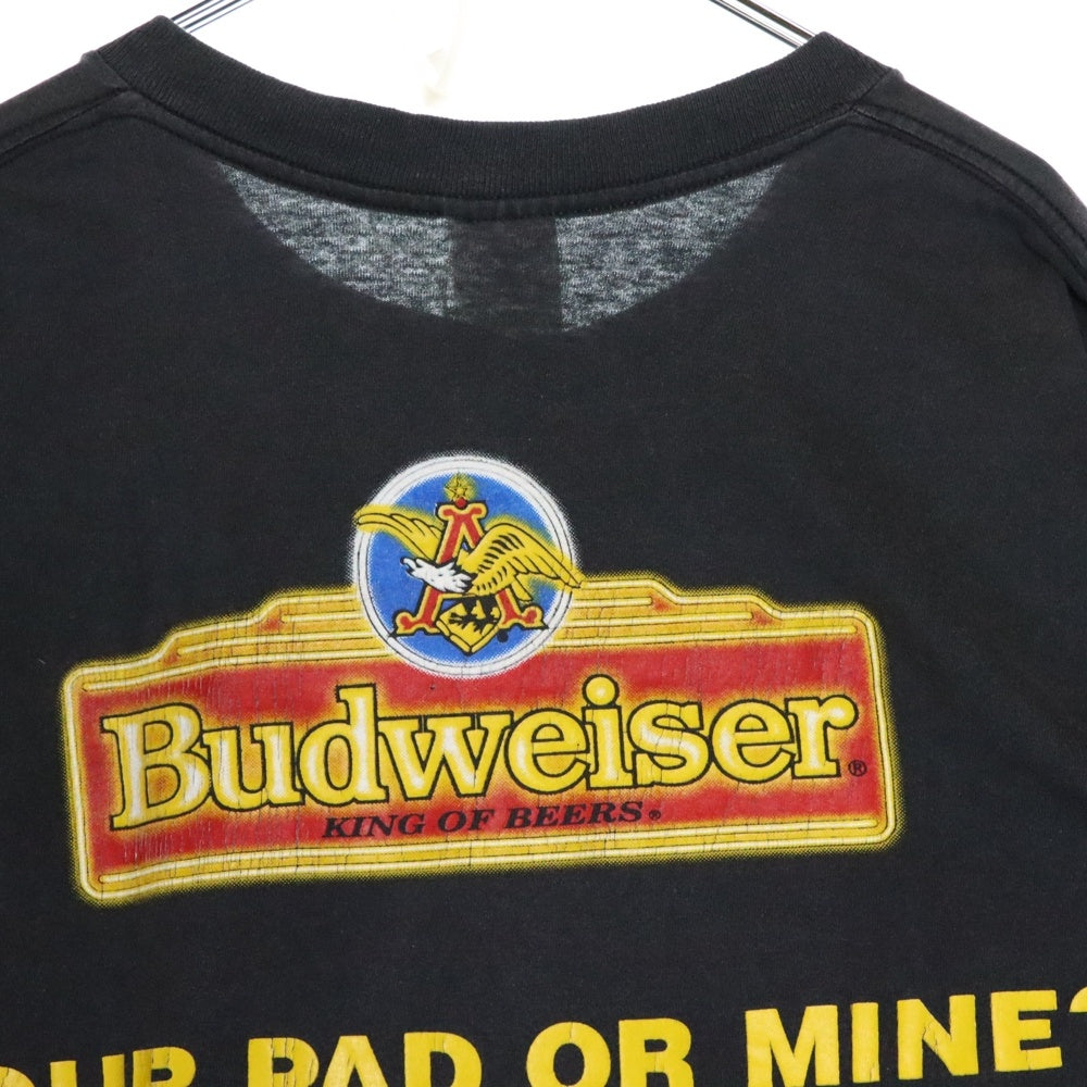 VINTAGE(ヴィンテージ) 90S Budweiser 3 FROGS FITS バドワイザー 3フロッグ 半袖Tシャツ カットソー ブラック
