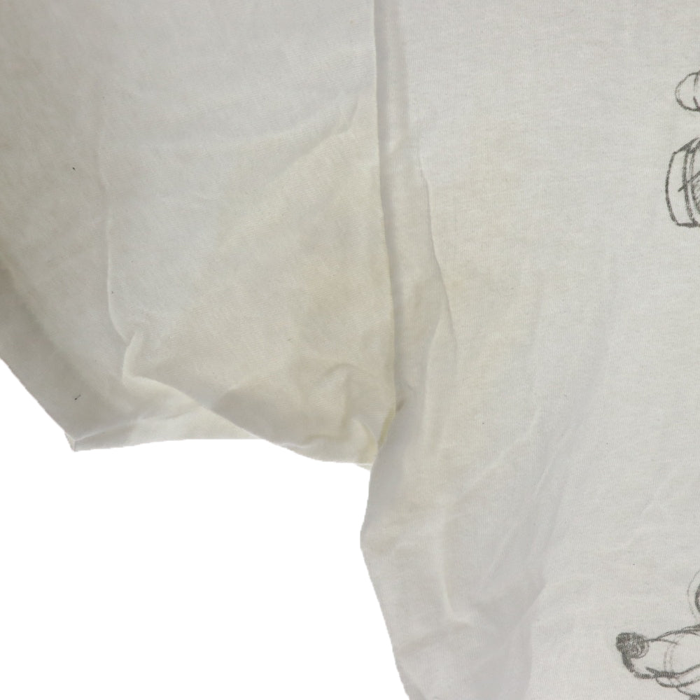 VINTAGE(ヴィンテージ) 90S Disney PLUTO ディズニー プルート スケッチデザイン 両面プリント 半袖Tシャツ ホワイト