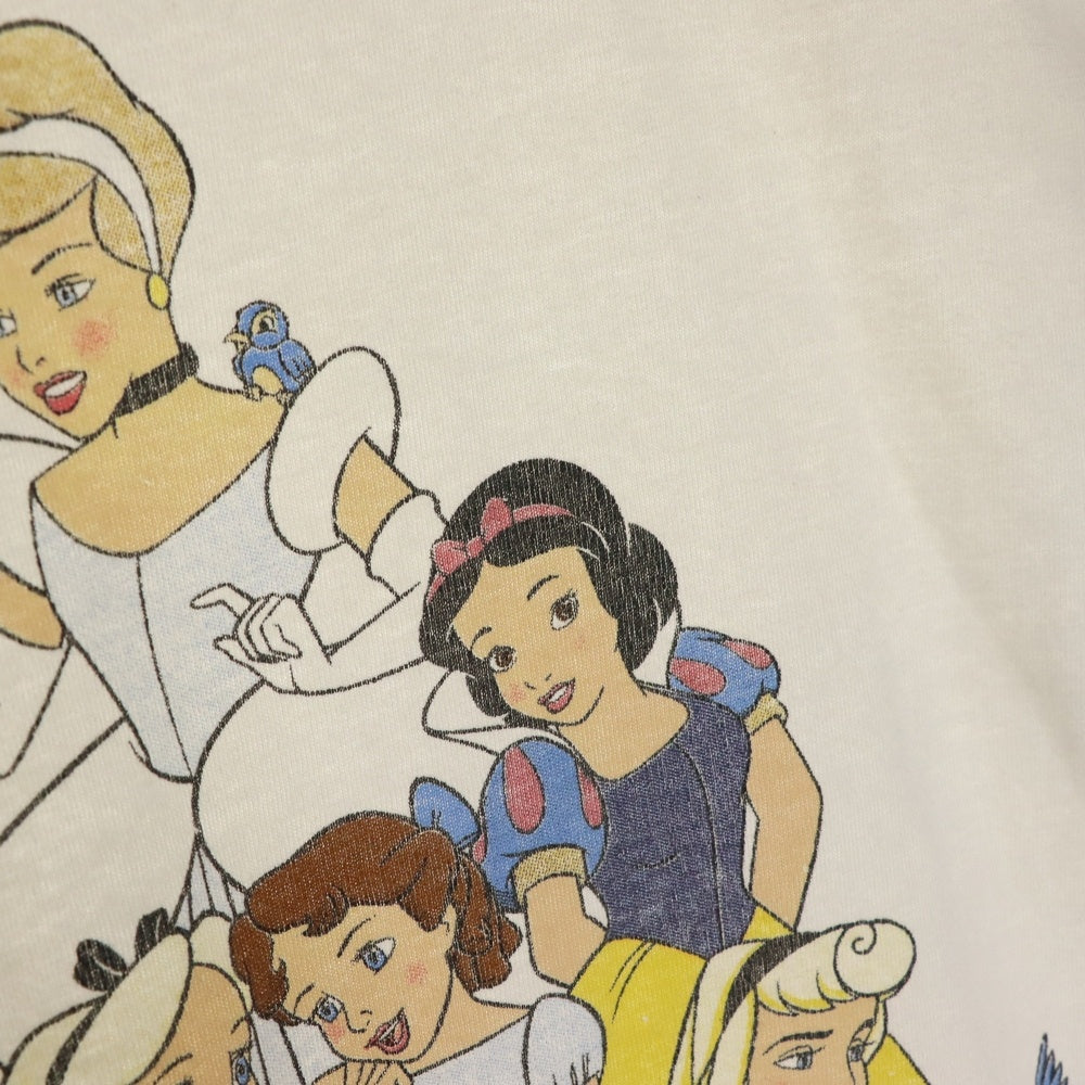 VINTAGE(ヴィンテージ) 90S Disney princess ディズニー プリンセス プリント 半袖Tシャツ ホワイト