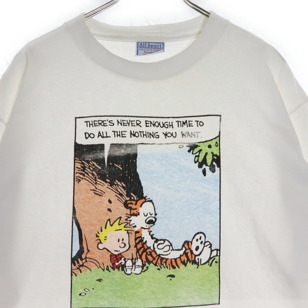 VINTAGE(ヴィンテージ) 90S calvin & hobbes カルビンとホッブス プリント 半袖Tシャツ ホワイト