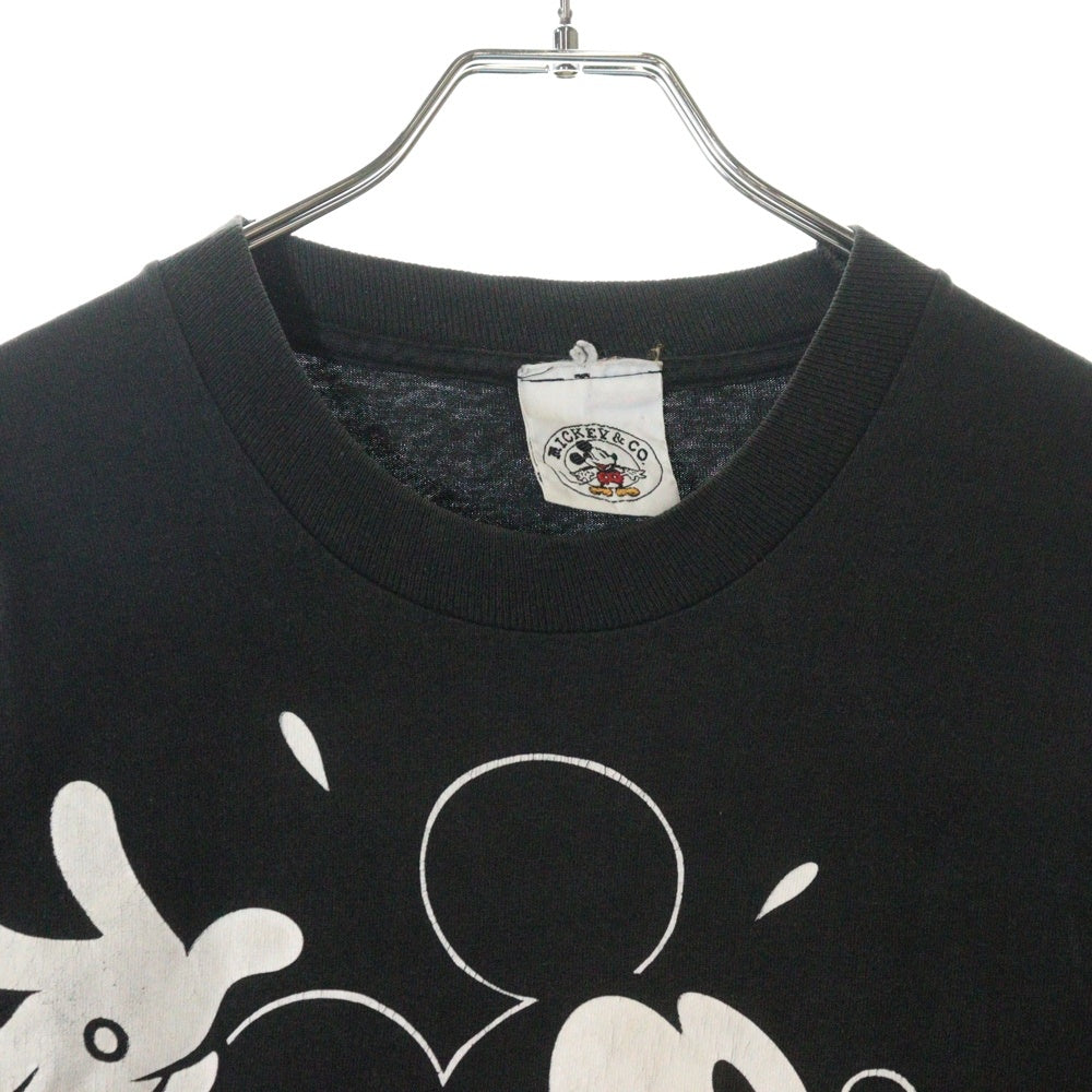 VINTAGE(ヴィンテージ) 90S Disney Micky Mouse ディズニー ミッキーマウス プリント 半袖Tシャツ ブラック