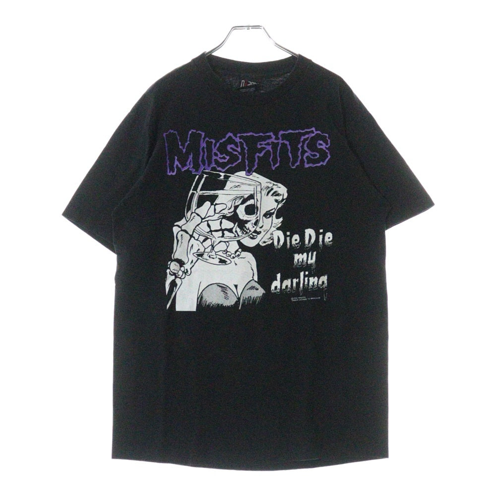 VINTAGE(ヴィンテージ) 90S MISFITS 1990 DIE DIE MY DARLING ミスフィッツ 両面プリント 半袖Tシャツ ブラック