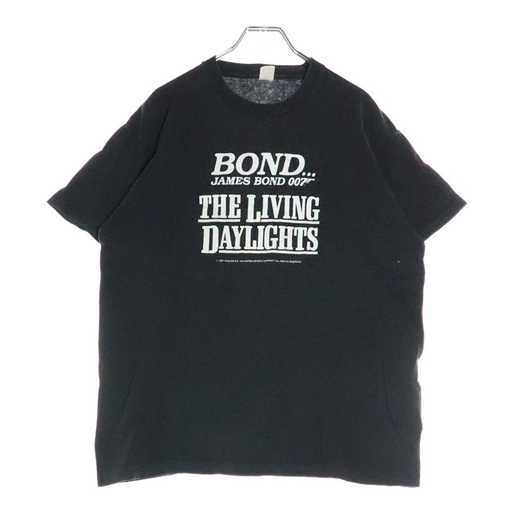 VINTAGE(ヴィンテージ) 80S James Bond 007 ジェームズボンド ダブルオーセブン プリント 半袖Tシャツ ブラック