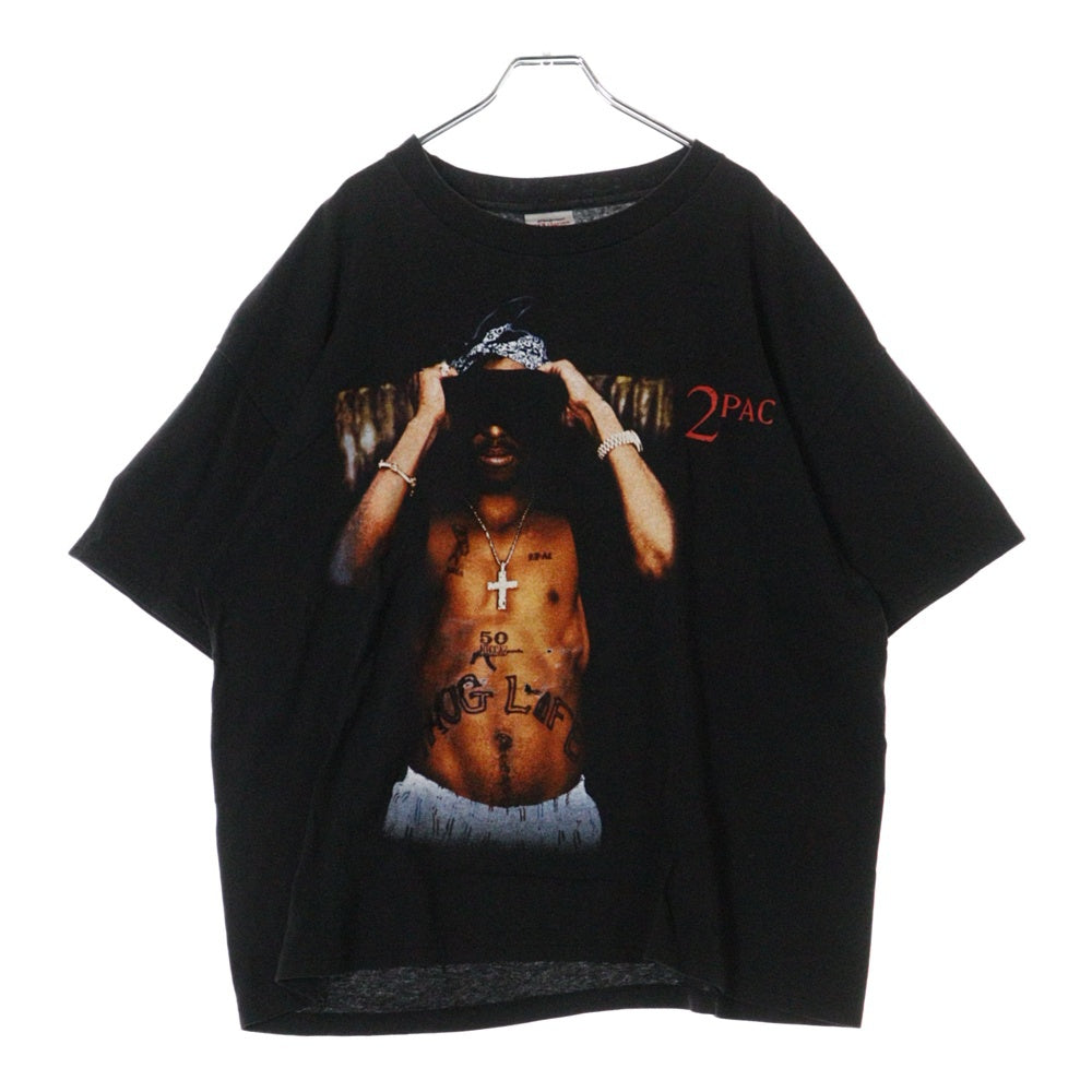 VINTAGE(ヴィンテージ) 90S 2pac all eyes on me 2パック 両面プリント 半袖Tシャツ カットソー ブラック